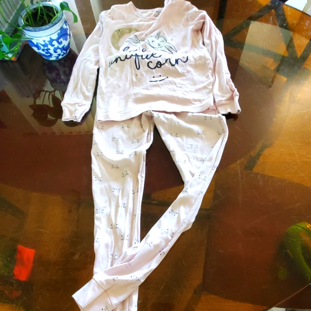 Carters Girls Pajamas Set Cotton Unicorn size 10 yrs